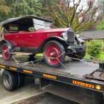 antique car towing