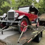 antique car towing